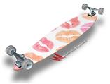Pink Orange Lips - Decal Style Vinyl Wrap Skin fits Longboard Skateboards up to 10"x42" (LONGBOARD NOT INCLUDED)