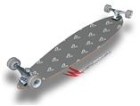 Hearts Gray On White - Decal Style Vinyl Wrap Skin fits Longboard Skateboards up to 10"x42" (LONGBOARD NOT INCLUDED)