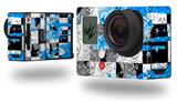 Checker Skull Splatter Blue - Decal Style Skin fits GoPro Hero 3+ Camera (GOPRO NOT INCLUDED)