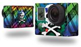 Rainbow Plaid Skull - Decal Style Skin fits GoPro Hero 3+ Camera (GOPRO NOT INCLUDED)