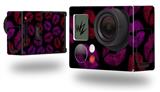 Red Pink And Black Lips - Decal Style Skin fits GoPro Hero 3+ Camera (GOPRO NOT INCLUDED)