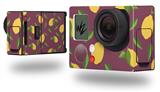 Lemon Leaves Burgandy - Decal Style Skin fits GoPro Hero 3+ Camera (GOPRO NOT INCLUDED)