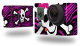 Pink Zebra Skull - Decal Style Skin fits GoPro Hero 3+ Camera (GOPRO NOT INCLUDED)