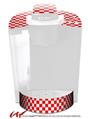 Decal Style Vinyl Skin compatible with Keurig K40 Elite Coffee Makers Checkered Canvas Red and White (KEURIG NOT INCLUDED)