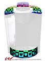 Decal Style Vinyl Skin compatible with Keurig K40 Elite Coffee Makers Love Heart Checkers Rainbow (KEURIG NOT INCLUDED)