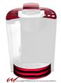 Decal Style Vinyl Skin compatible with Keurig K40 Elite Coffee Makers Stripes Red (KEURIG NOT INCLUDED)