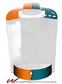 Decal Style Vinyl Skin compatible with Keurig K40 Elite Coffee Makers Ripped Colors Orange Seafoam Green (KEURIG NOT INCLUDED)