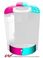 Decal Style Vinyl Skin compatible with Keurig K40 Elite Coffee Makers Ripped Colors Hot Pink Neon Teal (KEURIG NOT INCLUDED)