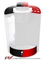 Decal Style Vinyl Skin compatible with Keurig K40 Elite Coffee Makers Ripped Colors Black Red (KEURIG NOT INCLUDED)