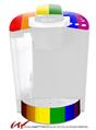 Decal Style Vinyl Skin compatible with Keurig K40 Elite Coffee Makers Rainbow Stripes (KEURIG NOT INCLUDED)