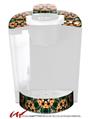 Decal Style Vinyl Skin compatible with Keurig K40 Elite Coffee Makers Floral Pattern Orange (KEURIG NOT INCLUDED)