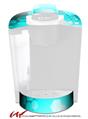 Decal Style Vinyl Skin compatible with Keurig K40 Elite Coffee Makers Bokeh Hex Neon Teal (KEURIG NOT INCLUDED)