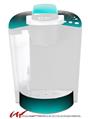 Decal Style Vinyl Skin compatible with Keurig K40 Elite Coffee Makers Smooth Fades Neon Teal Black (KEURIG NOT INCLUDED)
