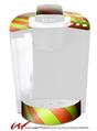 Decal Style Vinyl Skin compatible with Keurig K40 Elite Coffee Makers Two Tone Waves Neon Green Orange (KEURIG NOT INCLUDED)