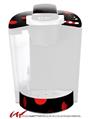 Decal Style Vinyl Skin compatible with Keurig K40 Elite Coffee Makers Lots of Dots Red on Black (KEURIG NOT INCLUDED)