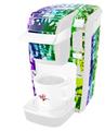 Decal Style Vinyl Skin compatible with Keurig K10 / K15 Mini Plus Coffee Makers Rainbow Graffiti (KEURIG NOT INCLUDED)