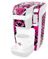 Decal Style Vinyl Skin compatible with Keurig K10 / K15 Mini Plus Coffee Makers Pink Skulls and Stars (KEURIG NOT INCLUDED)