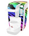 Decal Style Vinyl Skin compatible with Keurig K10 / K15 Mini Plus Coffee Makers Tiger Rainbow (KEURIG NOT INCLUDED)