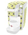 Decal Style Vinyl Skin compatible with Keurig K10 / K15 Mini Plus Coffee Makers Kearas Daisies Yellow (KEURIG NOT INCLUDED)