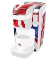 Decal Style Vinyl Skin compatible with Keurig K10 / K15 Mini Plus Coffee Makers Union Jack 01 Vertical (KEURIG NOT INCLUDED)