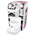 Decal Style Vinyl Skin compatible with Keurig K10 / K15 Mini Plus Coffee Makers Pink Bow Skull (KEURIG NOT INCLUDED)