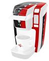 Decal Style Vinyl Skin compatible with Keurig K10 / K15 Mini Plus Coffee Makers Ripped Colors Black Red (KEURIG NOT INCLUDED)