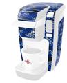 Decal Style Vinyl Skin compatible with Keurig K10 / K15 Mini Plus Coffee Makers HEX Mesh Camo 01 Blue Bright (KEURIG NOT INCLUDED)
