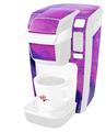 Decal Style Vinyl Skin compatible with Keurig K10 / K15 Mini Plus Coffee Makers Painting Purple Splash (KEURIG NOT INCLUDED)