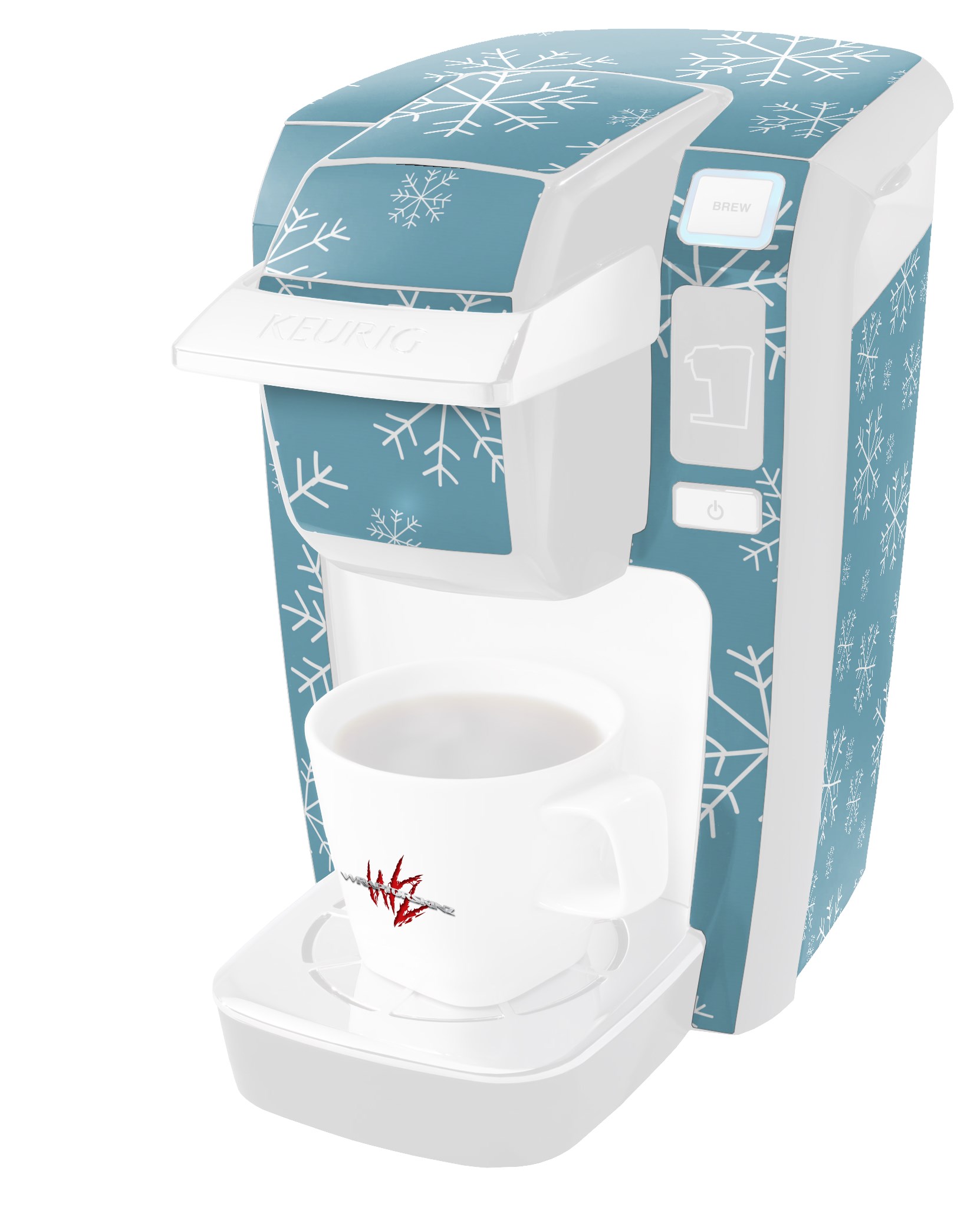 Keurig K10 and K15 Mini Plus Coffee Makers Winter Snow Light Blue uSkins