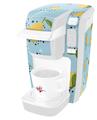 Decal Style Vinyl Skin compatible with Keurig K10 / K15 Mini Plus Coffee Makers Lemon Blue (KEURIG NOT INCLUDED)