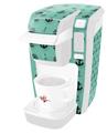 Decal Style Vinyl Skin compatible with Keurig K10 / K15 Mini Plus Coffee Makers Nautical Anchors Away 02 Seafoam Green (KEURIG NOT INCLUDED)