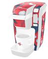 Decal Style Vinyl Skin compatible with Keurig K10 / K15 Mini Plus Coffee Makers Starfish and Sea Shells Coral (KEURIG NOT INCLUDED)
