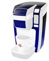 Decal Style Vinyl Skin compatible with Keurig K10 / K15 Mini Plus Coffee Makers Smooth Fades Blue Black (KEURIG NOT INCLUDED)