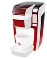 Decal Style Vinyl Skin compatible with Keurig K10 / K15 Mini Plus Coffee Makers Smooth Fades Red Black (KEURIG NOT INCLUDED)