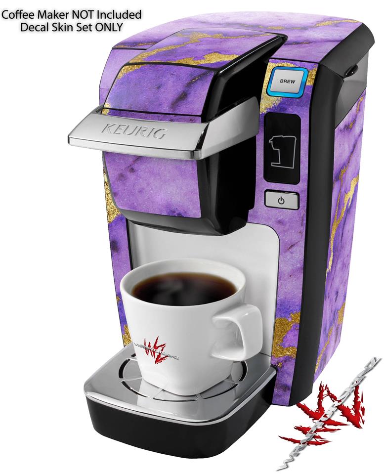 Keurig K10 and K15 Mini Plus Coffee Makers Purple and Gold Gilded
