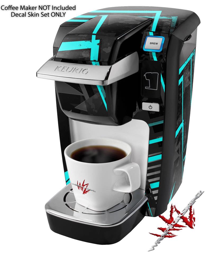 Keurig K10 and K15 Mini Plus Coffee Makers Baja 0004 Neon Teal uSkins