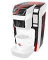 Decal Style Vinyl Skin compatible with Keurig K10 / K15 Mini Plus Coffee Makers Baja 0014 Red (KEURIG NOT INCLUDED)