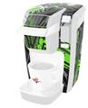 Decal Style Vinyl Skin compatible with Keurig K10 / K15 Mini Plus Coffee Makers Baja 0032 Neon Green (KEURIG NOT INCLUDED)