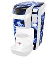 Decal Style Vinyl Skin compatible with Keurig K10 / K15 Mini Plus Coffee Makers Electrify Blue (KEURIG NOT INCLUDED)