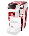 Decal Style Vinyl Skin compatible with Keurig K10 / K15 Mini Plus Coffee Makers Electrify Red (KEURIG NOT INCLUDED)