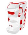 Decal Style Vinyl Skin compatible with Keurig K10 / K15 Mini Plus Coffee Makers Bullseye Red and White (KEURIG NOT INCLUDED)