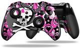Pink Bow Skull - Decal Style Skin fits Microsoft XBOX One ELITE Wireless Controller