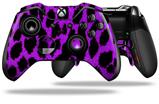 Purple Leopard - Decal Style Skin fits Microsoft XBOX One ELITE Wireless Controller