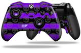 Skull Stripes Purple - Decal Style Skin fits Microsoft XBOX One ELITE Wireless Controller