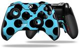 Kearas Polka Dots Black And Blue - Decal Style Skin fits Microsoft XBOX One ELITE Wireless Controller