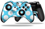 Kearas Polka Dots White And Blue - Decal Style Skin fits Microsoft XBOX One ELITE Wireless Controller