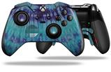 Tie Dye Blue Stripes - Decal Style Skin fits Microsoft XBOX One ELITE Wireless Controller