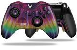 Tie Dye Red and Purple Stripes - Decal Style Skin fits Microsoft XBOX One ELITE Wireless Controller