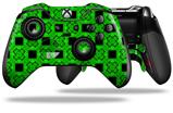 Criss Cross Green - Decal Style Skin fits Microsoft XBOX One ELITE Wireless Controller