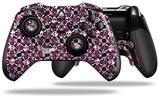 Splatter Girly Skull Pink - Decal Style Skin fits Microsoft XBOX One ELITE Wireless Controller